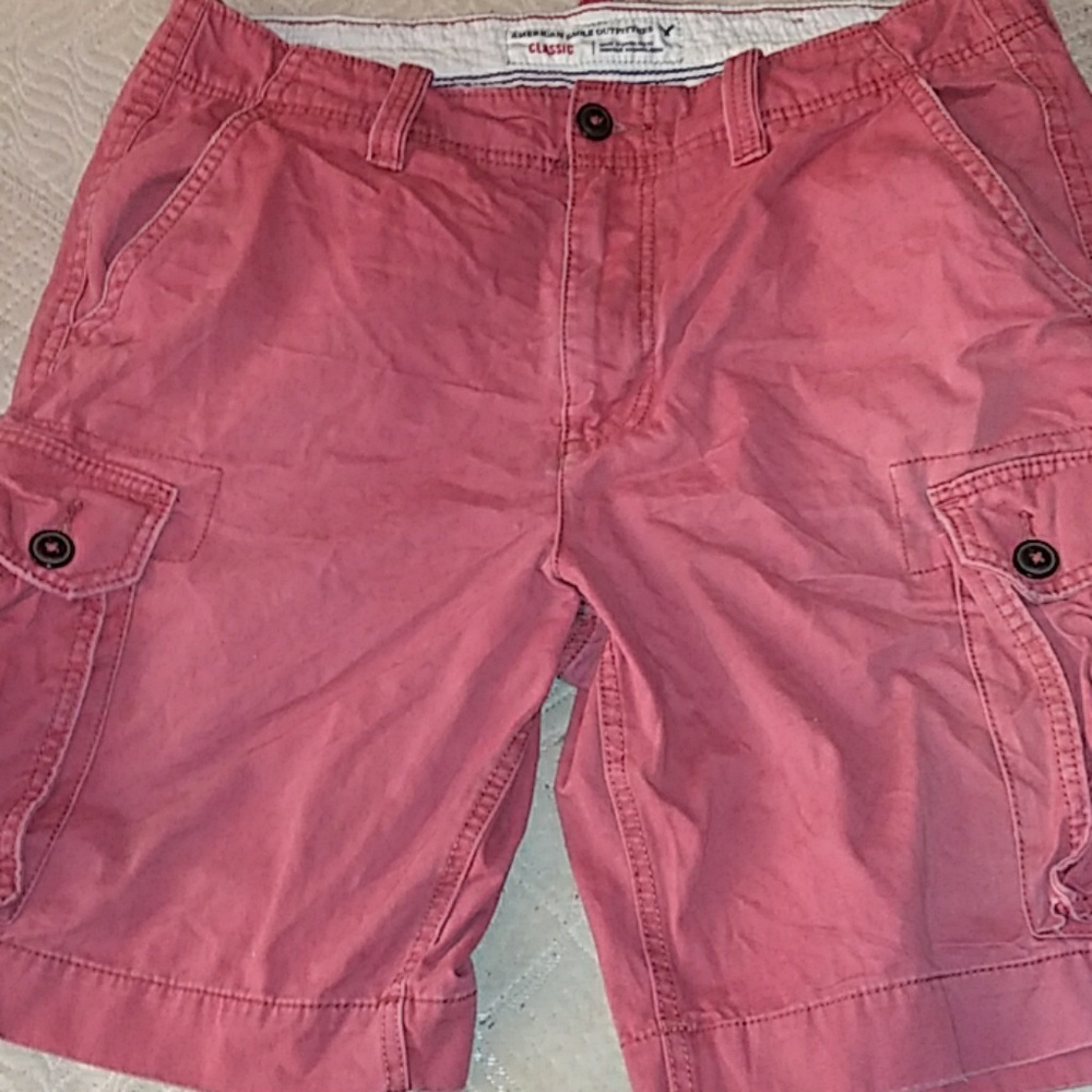Red American eagle shorts